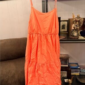 Time and Tru Coral Spaghetti strap sun dress